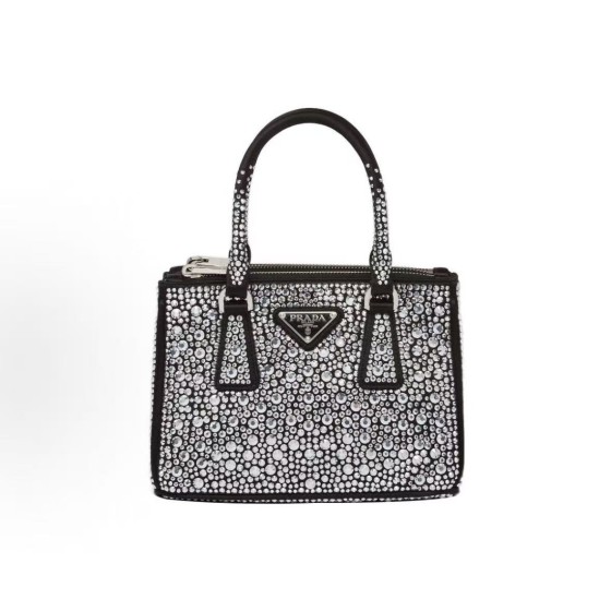 PRADA Galleria Killer Bag, metal triangular logo, detachable and adjustable shoulder strap, Tote bag, shopping bag, single-shoulder crossbody handbag, mini women\'s style